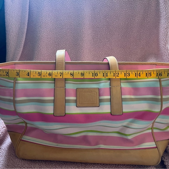 Coach Striped Tote Diaper Bag - Picture 9 of 15